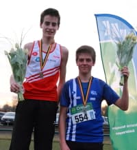 Wout_booischot Wout op hoogste podiumplaats bij juniores. (Foto: Hilde H)