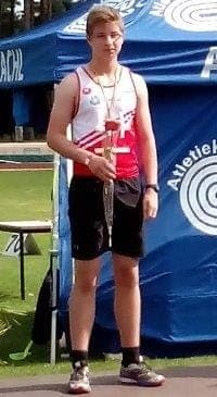 BK2016_Jonas_Vanderborght_kogel_zilver Jonas Vanderborght bracht met zilver een van de talrijke werpmedailles mee naar huis