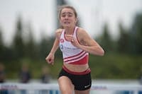 Hespel-Nina-BK Nina Hespel: na de meerkamptitel nu ook de hoogspringtitel en dichte ereplaats in de hordesprint. (Foto: Tomas SISK)