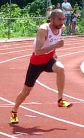 Punga-David-BVVMas David Punga trekt zich op gang in de 100m. (Foto: Piet VL)