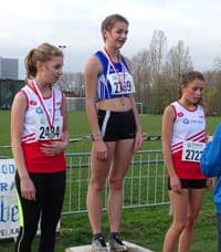 Schol_WESP Tweemaal Leuvens M&M op het scholierenpodium: Merel Moons en Malte Mattheessens.