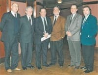 Vanzeebroeck_Voorzitters Tuur, midden de eerste voorzitters van DCL: Paul Dubois, Jos De Wit, Guy Van Diest en Gaston Roelants.
