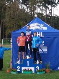 herentals_1mei_LucasVanAssche Lucas Van Assche mocht mee op het podium van de 3000m