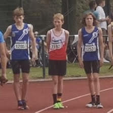 Staf De Haes aan de start van de 1500m Staf De Haes aan de start van de 1500m