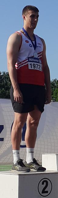 Kwinten Cools, zilver met de discus Kwinten Cools, zilver met de discus