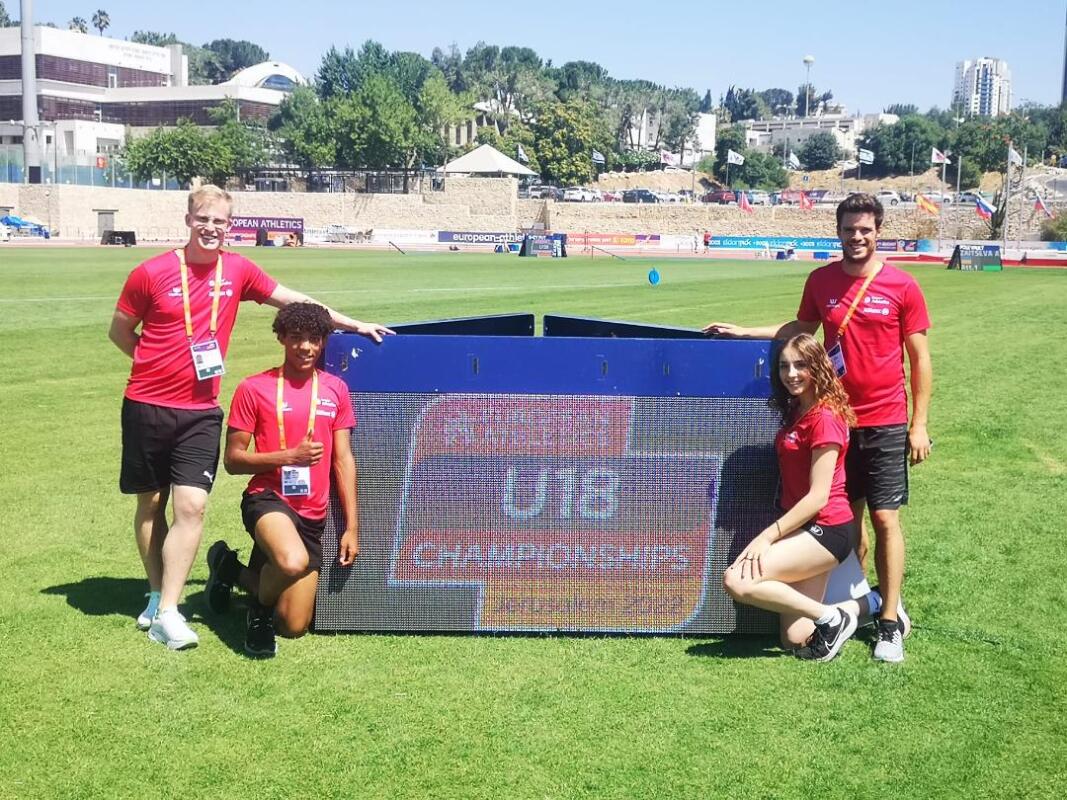 Arne, Daï, Noor en Dries op het EK U18 in Jerusalem. Arne, Daï, Noor en Dries op het EK U18 in Jerusalem.